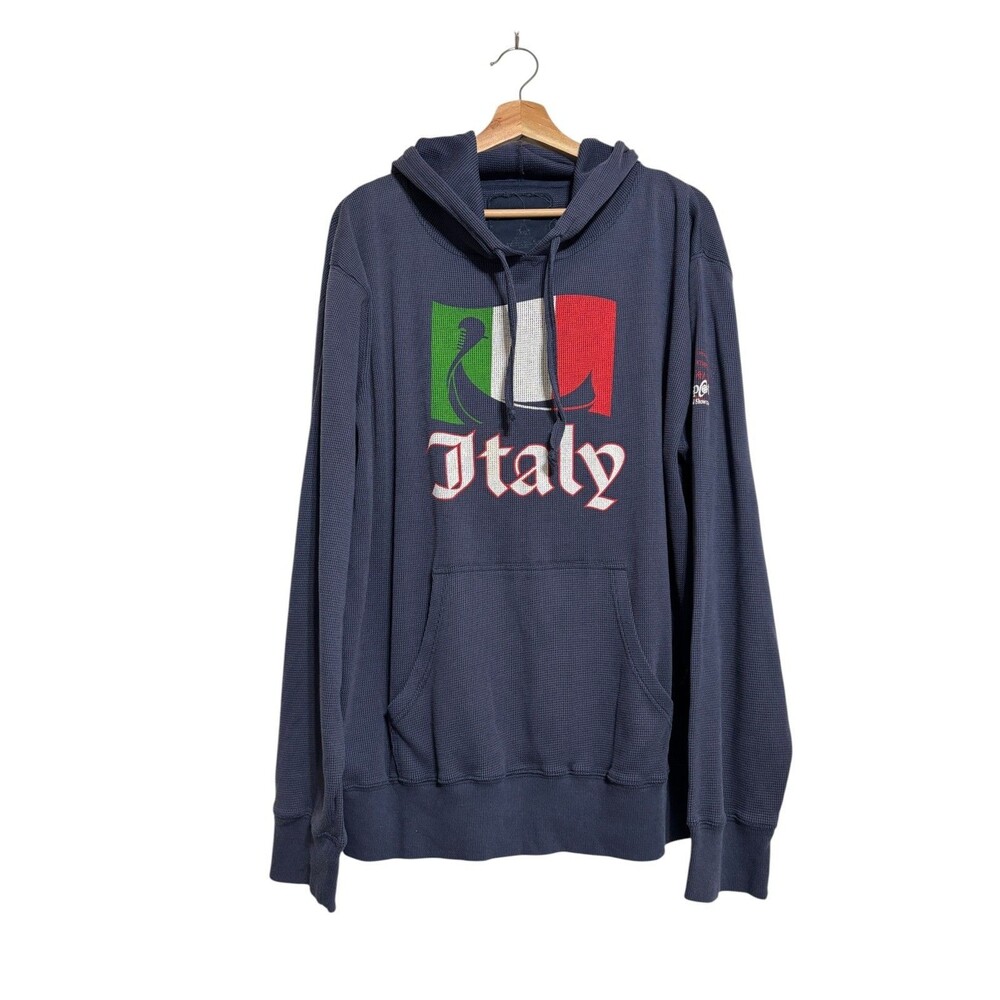 Walt Disney World Epcot Italy Thermal Hoodie Sz XXL Navy World Showcase